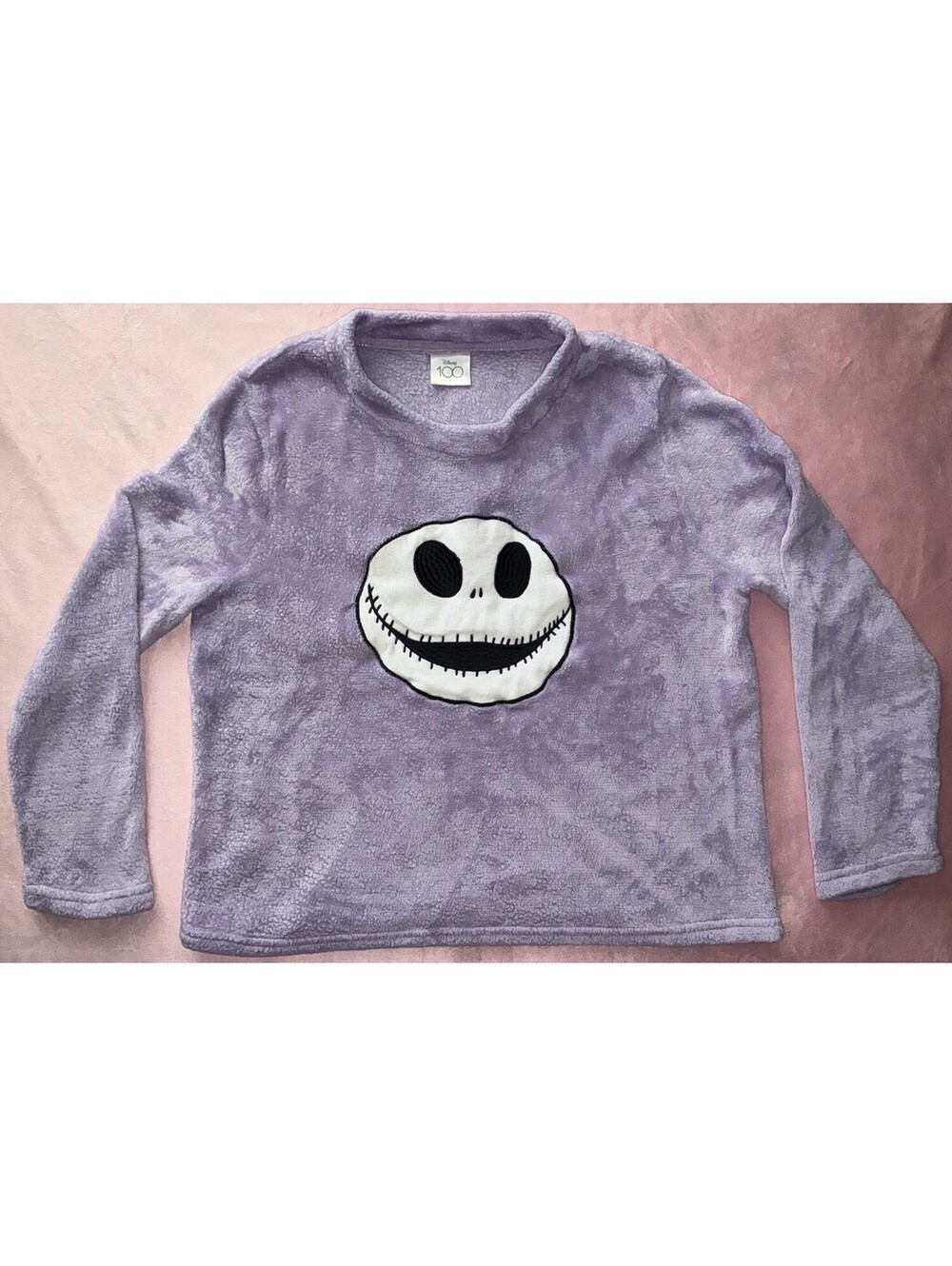 Disney 100 Nightmare Before Christmas Fleece Pajama Top Size L Jack SOFT